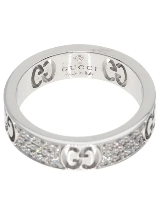 Gucci Icon Full Diamond Ring 18k White Gold - Picture 5 of 10